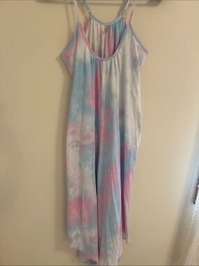 Pastel Tie-Dye Sleeveless Jumpsuit